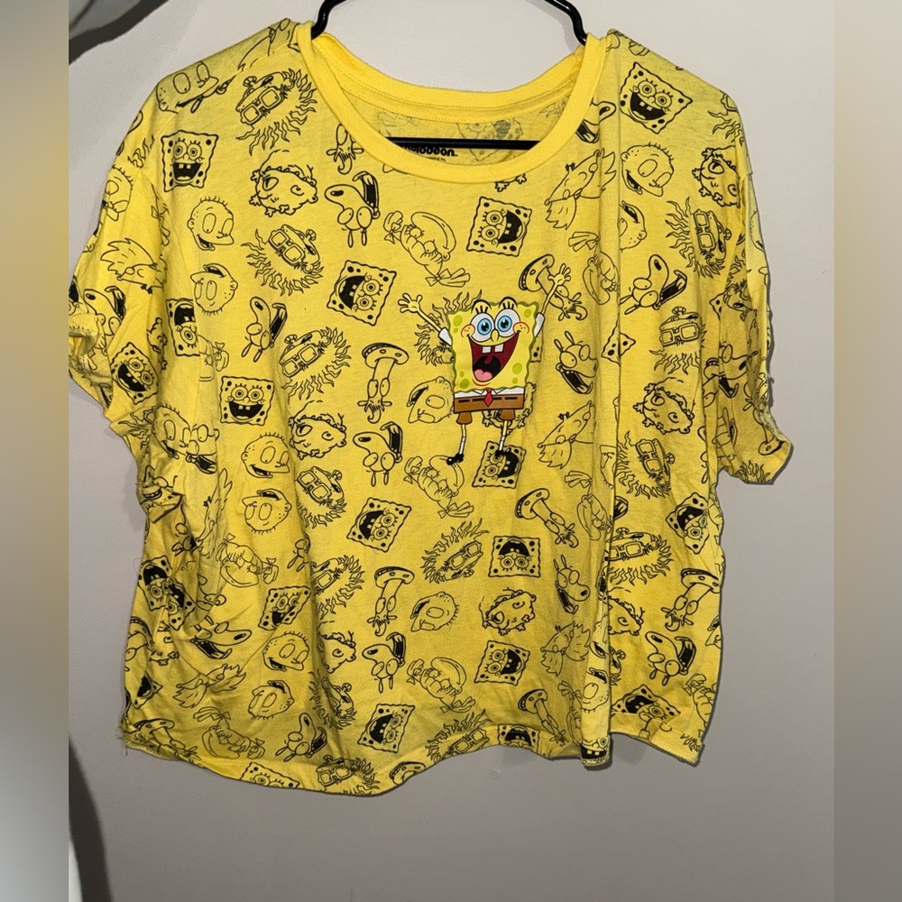 SpongeBob SquarePants Yellow crop tee